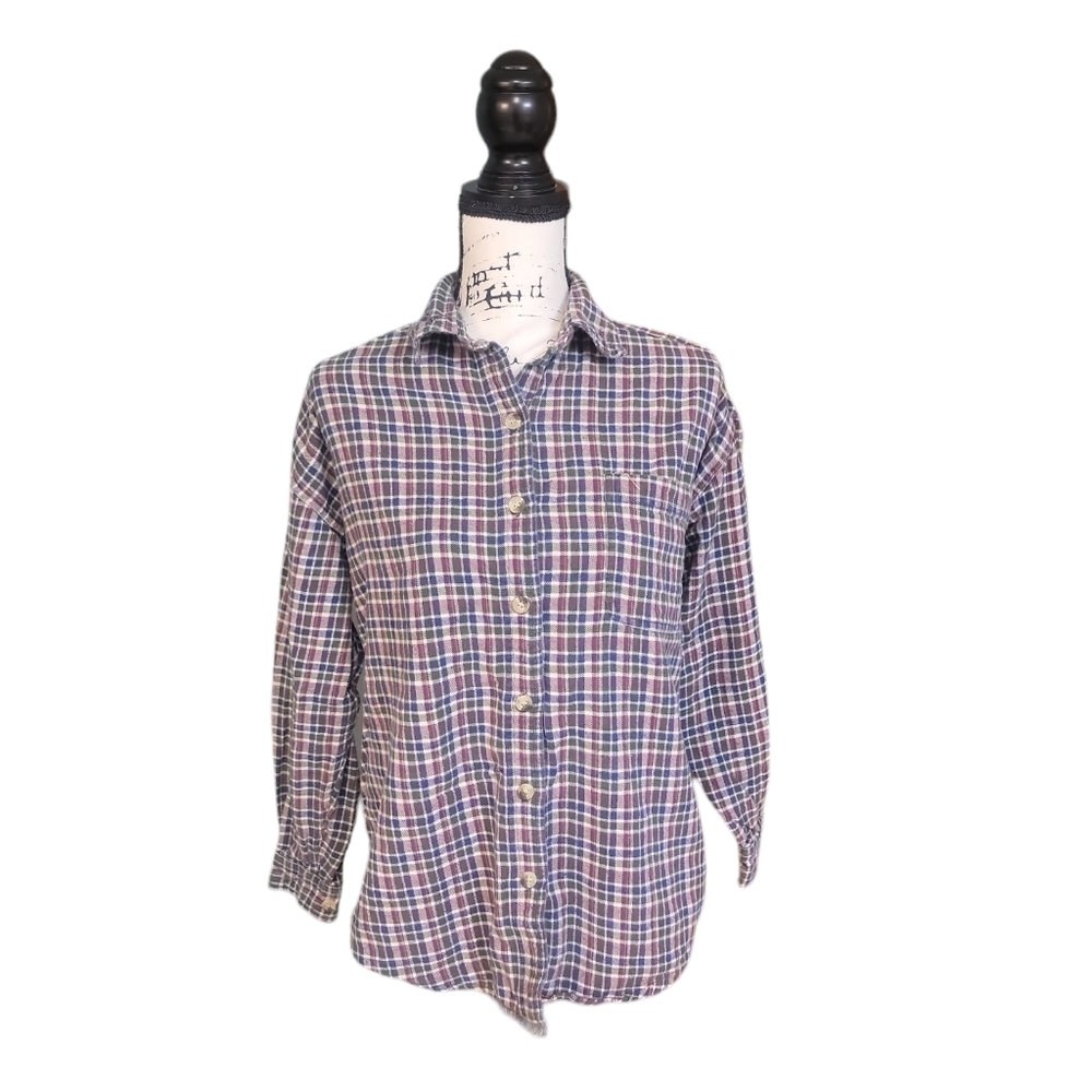 B.C.I Clothing Vintage 90s Flannel Womens Outdoor Rugged Button Down Size Medium